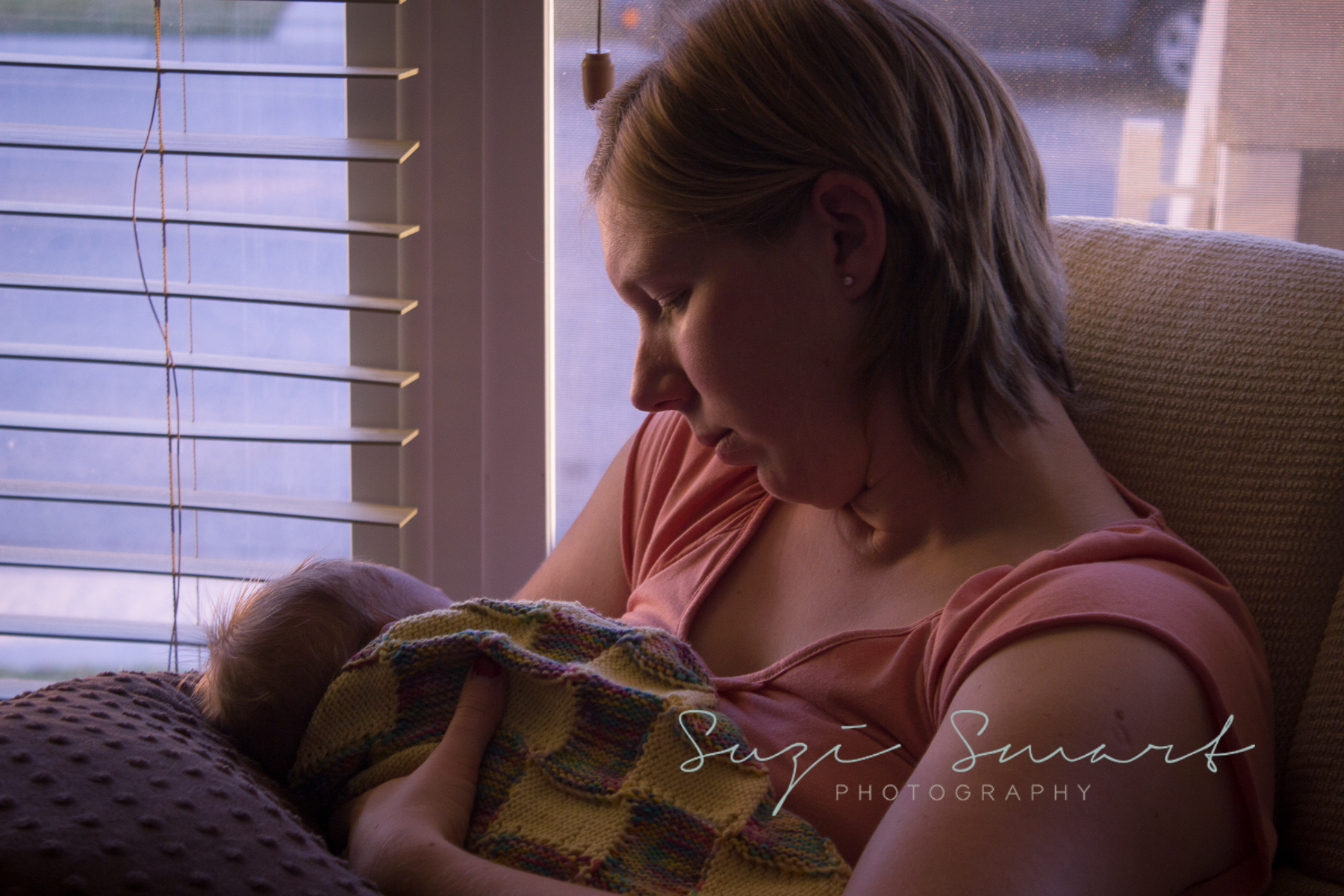 Mothers quiet moment with newborn